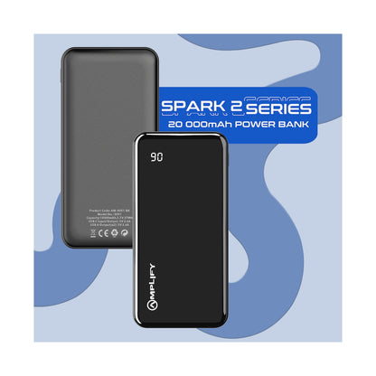 Amplify Spark 2 Series 20 000 mAh Power Bank - Black