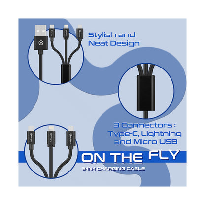 Amplify On the Fly 3-in-1 Charging Cable 1m