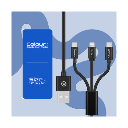 Amplify On the Fly 3-in-1 Charging Cable 1m