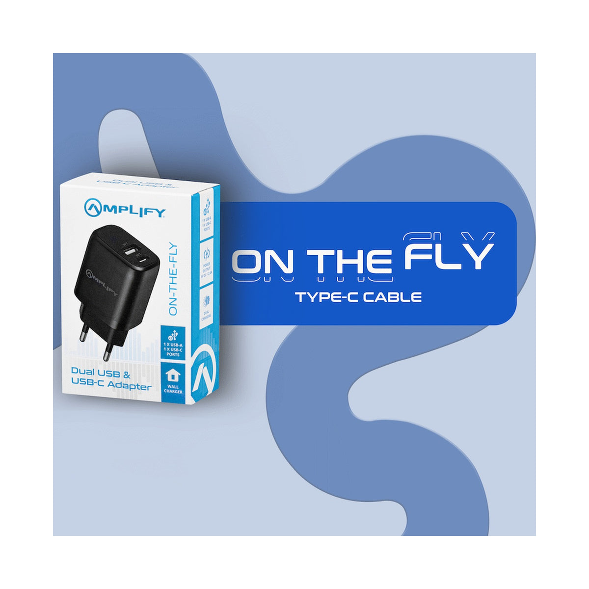 Amplify On the Fly Dual USB & Type-C Adapter
