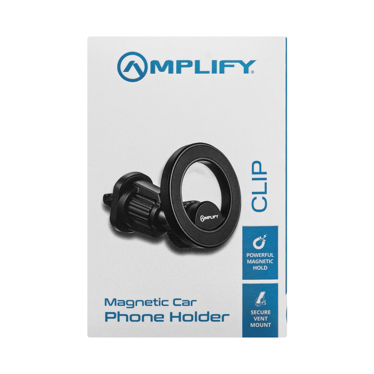 Amplify Clip Series Magnetic Car Phone Vent Holder  (PDQ) - Black