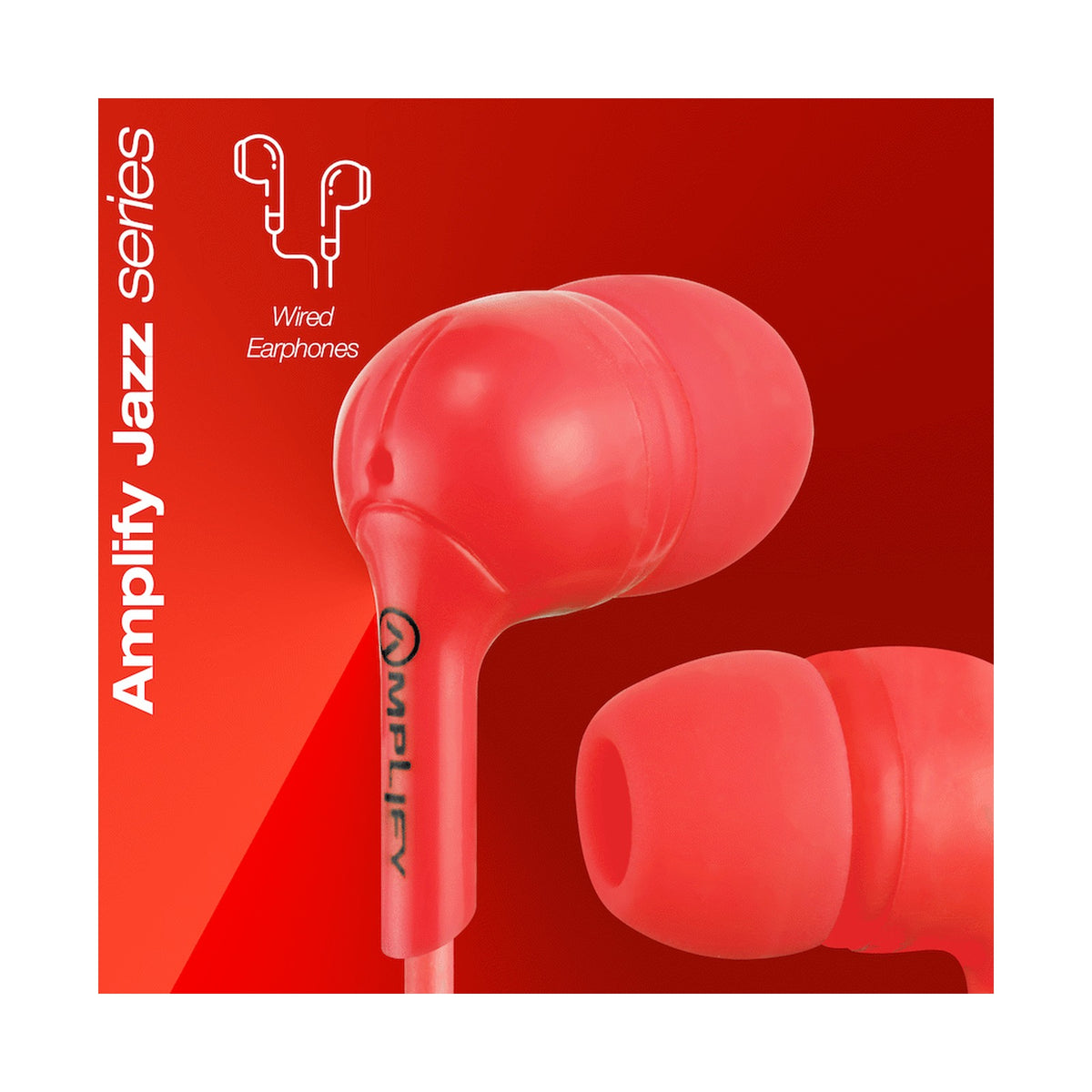 Amplify Jazz Series Earphones - Red