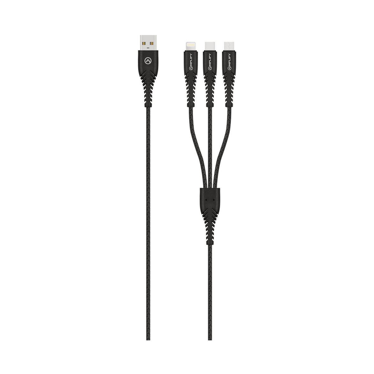 Amplify Linked Series 3-in-1 Charging Cable - Black