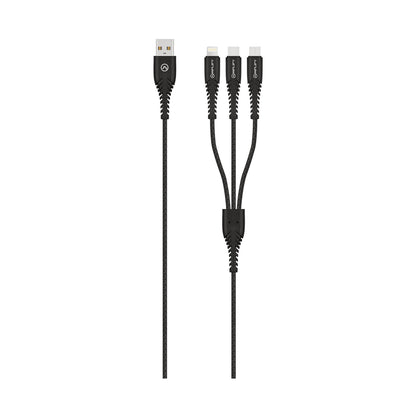 Amplify Linked Series 3-in-1 Charging Cable - Black