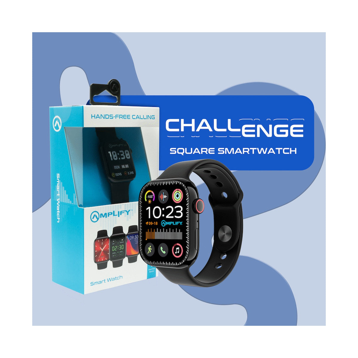 Amplify Challenge Series Square Smartwatch - Black