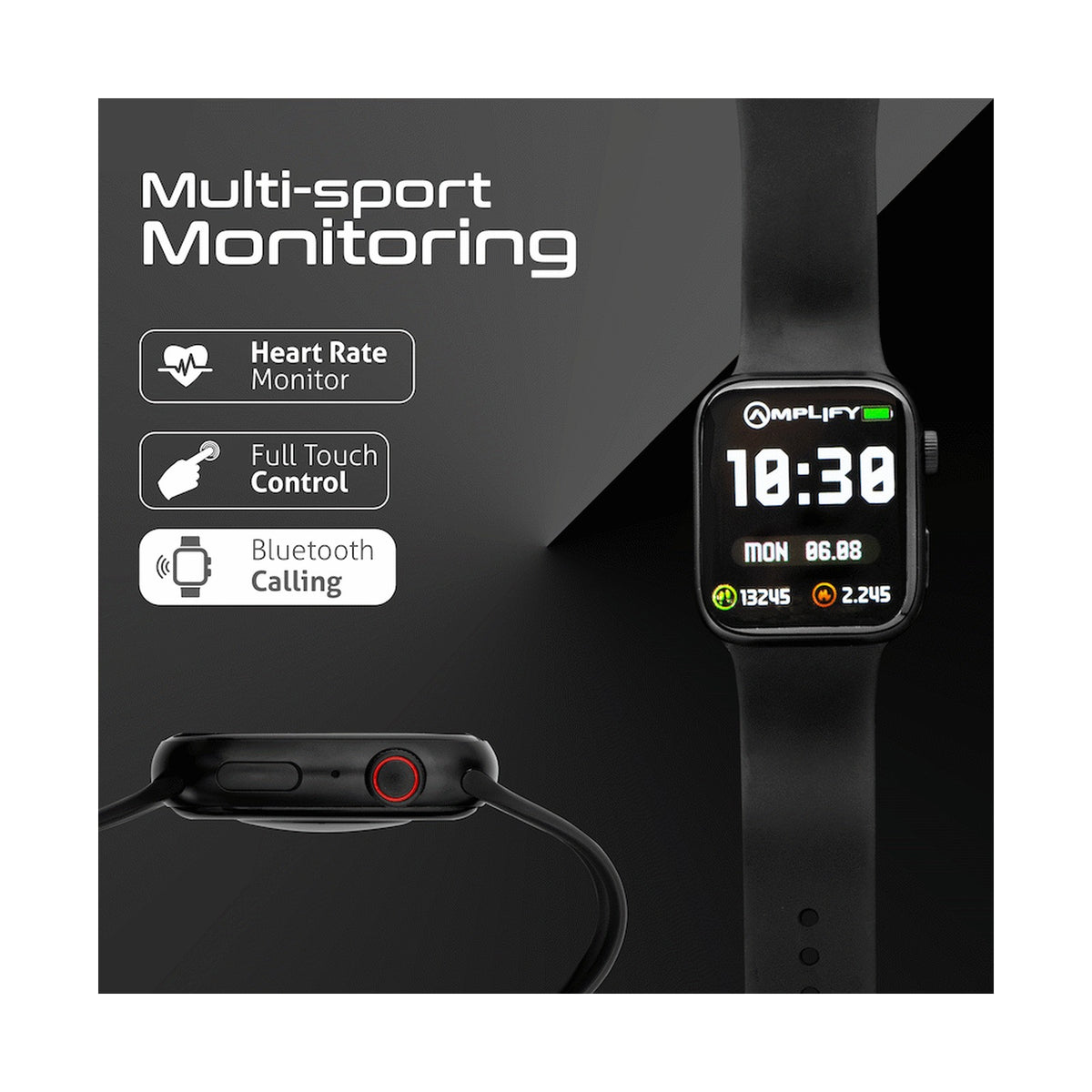 Amplify Challenge Series Square Smartwatch - Black