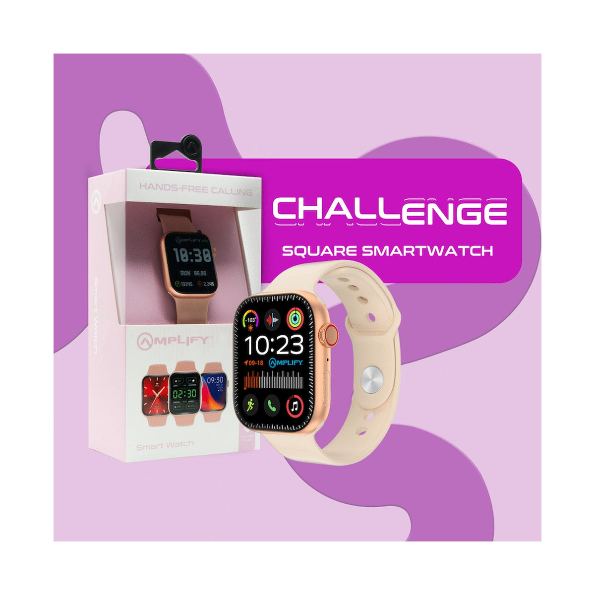 Amplify Challenge Series Square Smartwatch - Gold