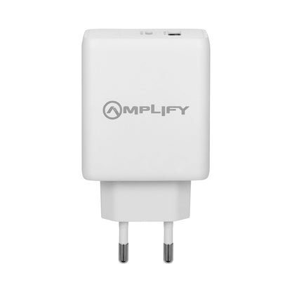 Amplify P.D. 20w Plus USB 12w Dual Wall Charger - White