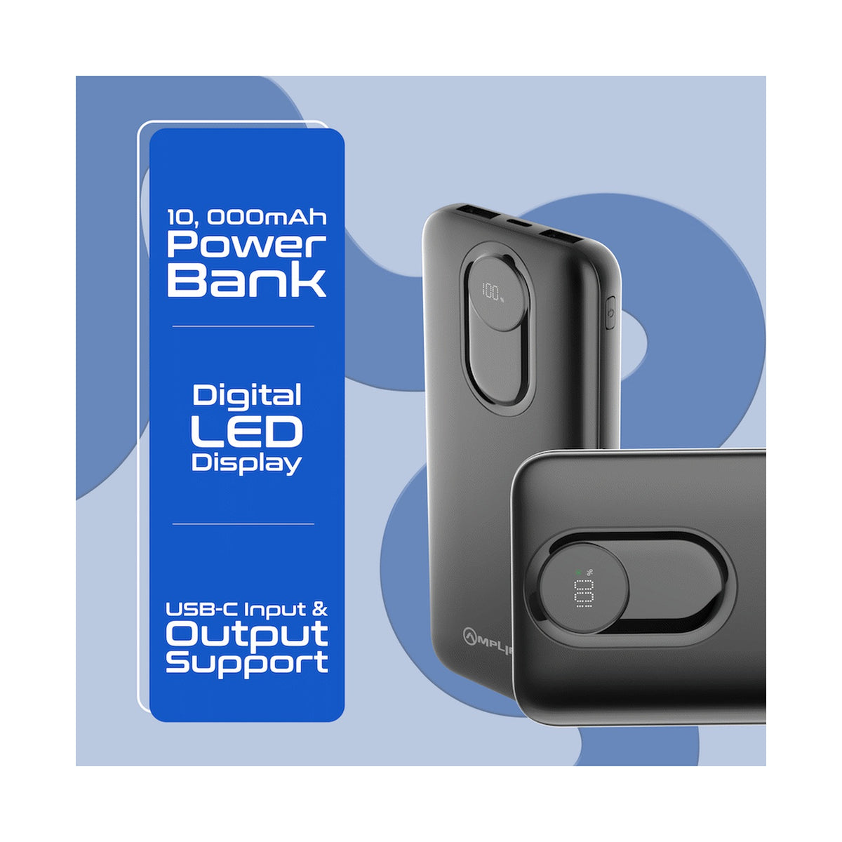 Amplify Spark Series 10000mAh Power Bank - Black