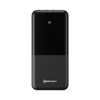 Amplify 10000mAh Power Bank with Integrated Cables - Black