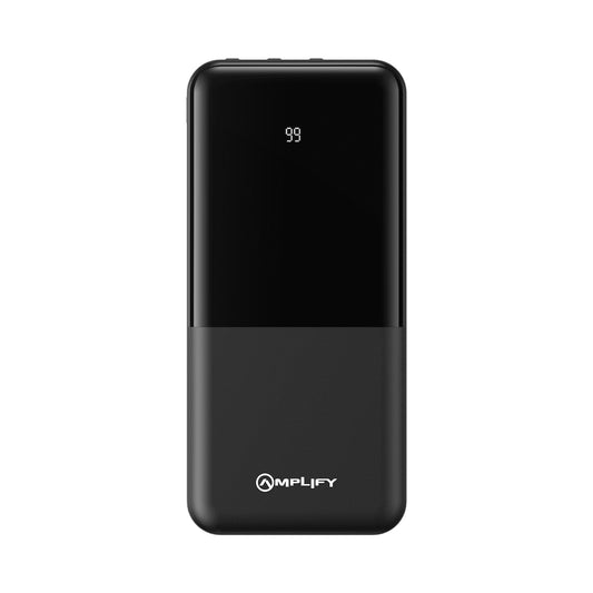 Amplify 10000mAh Power Bank with Integrated Cables - Black