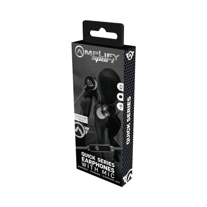 Amplify Sport Quick Series Earbuds with Mic - Black/Grey