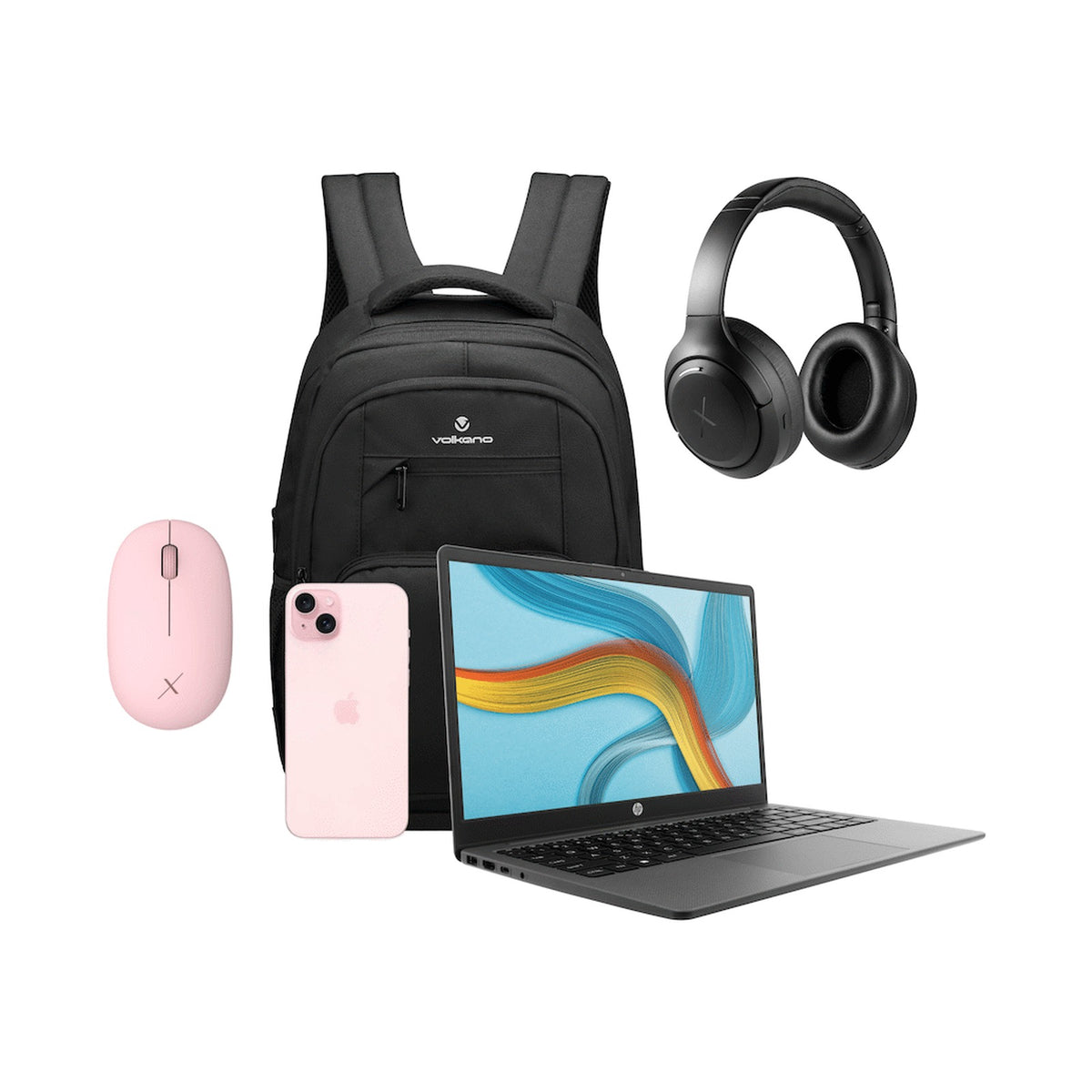 MTP03HX/A iPhone 15 128GB | HP 245 G10 14 inch 8GB/256GB Win11 - Bag+Mouse+Headphone