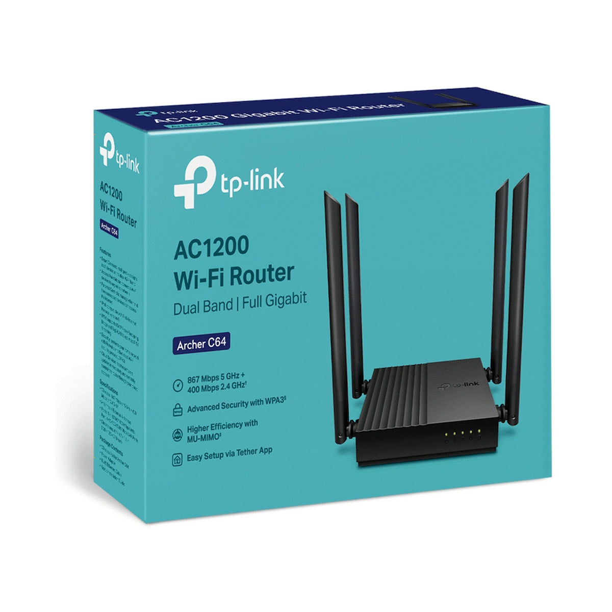 TP-Link Archer C64 AC1200 MU-MIMO Wi-Fi Router