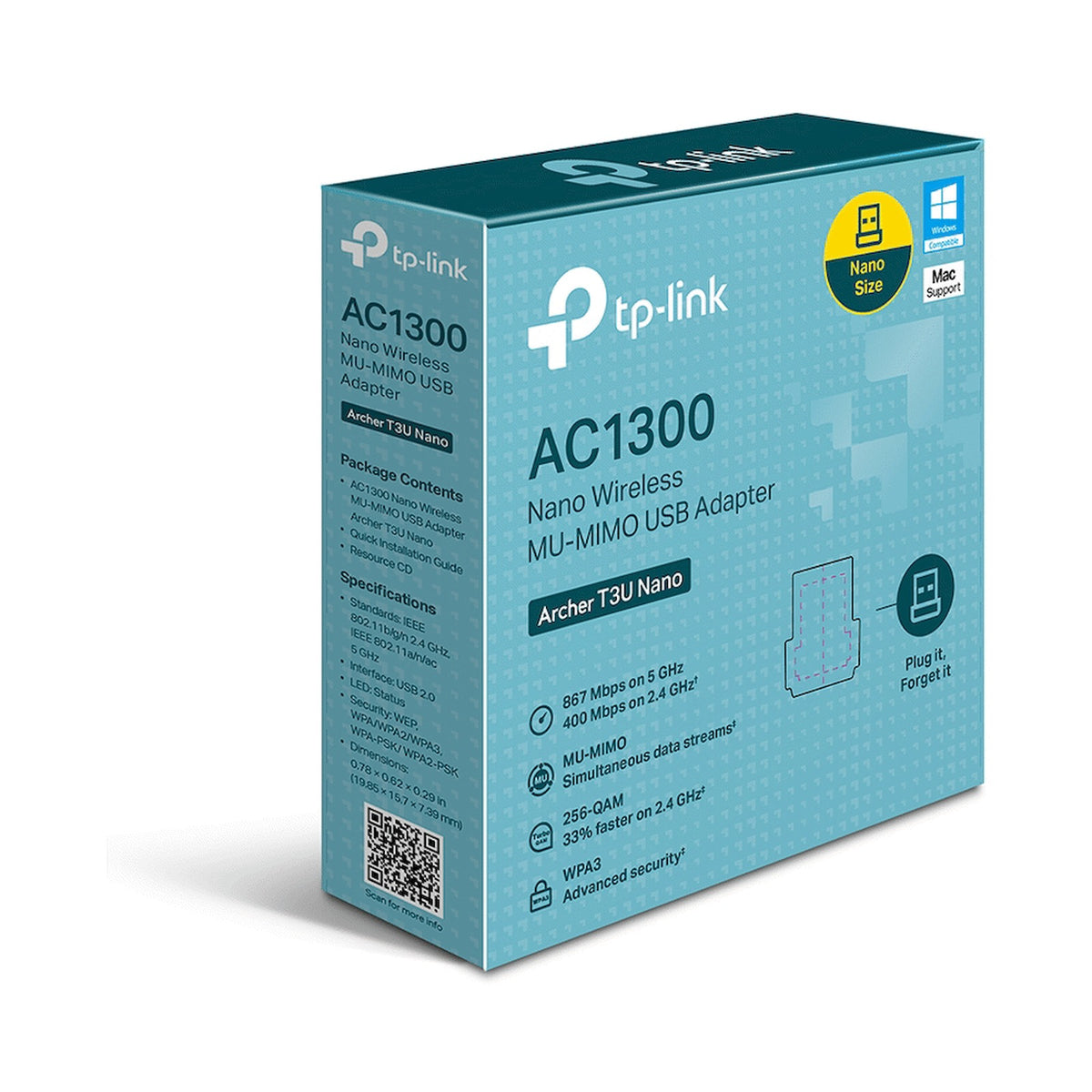 TP-Link Archer T3U Nano AC1300 Wireless MU-MIMO USB Adapter