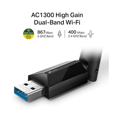 TP-Link Archer T3U Plus AC1300 High-Gain Wireless Dual-Band USB Adapter
