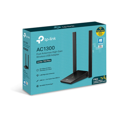 TP-Link Archer T4U Plus AC1300 Dual Antennas High-Gain Wireless USB Adapter