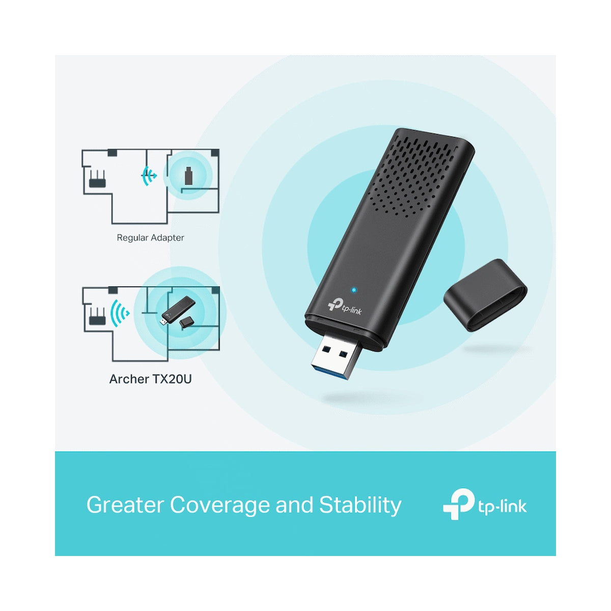 TP-Link Archer TX20U Dual-Band Wi-Fi 6 Wireless USB Adapter