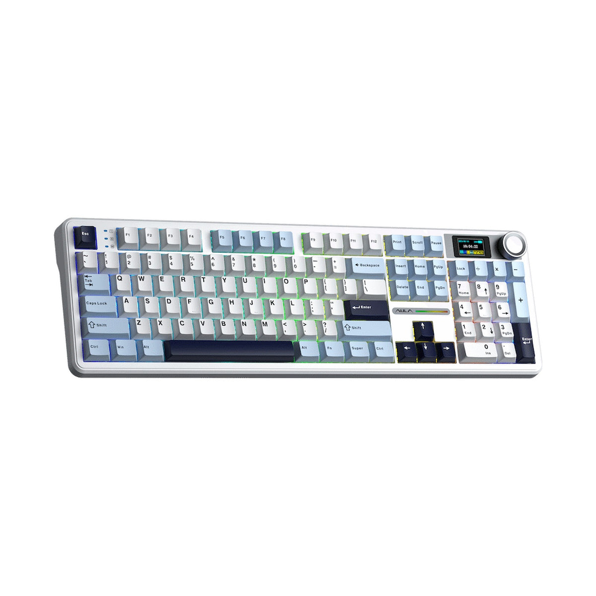 Aula Mechanical Gasket LCD Full Keyboard Multimode - Black/Grey
