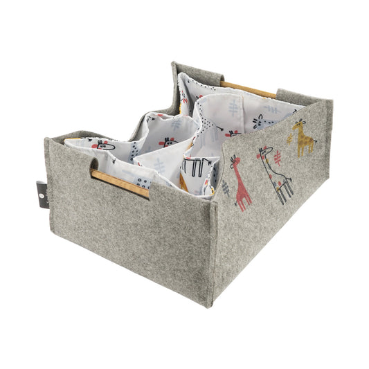 Totes Babe Giraffe Nursery Caddy Grey