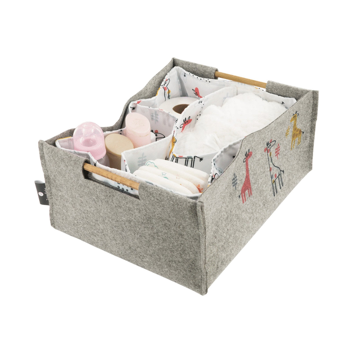 Totes Babe Giraffe Nursery Caddy Grey