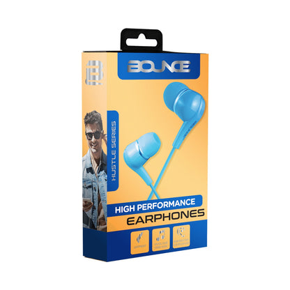 Bounce Hustle Earphones - Blue