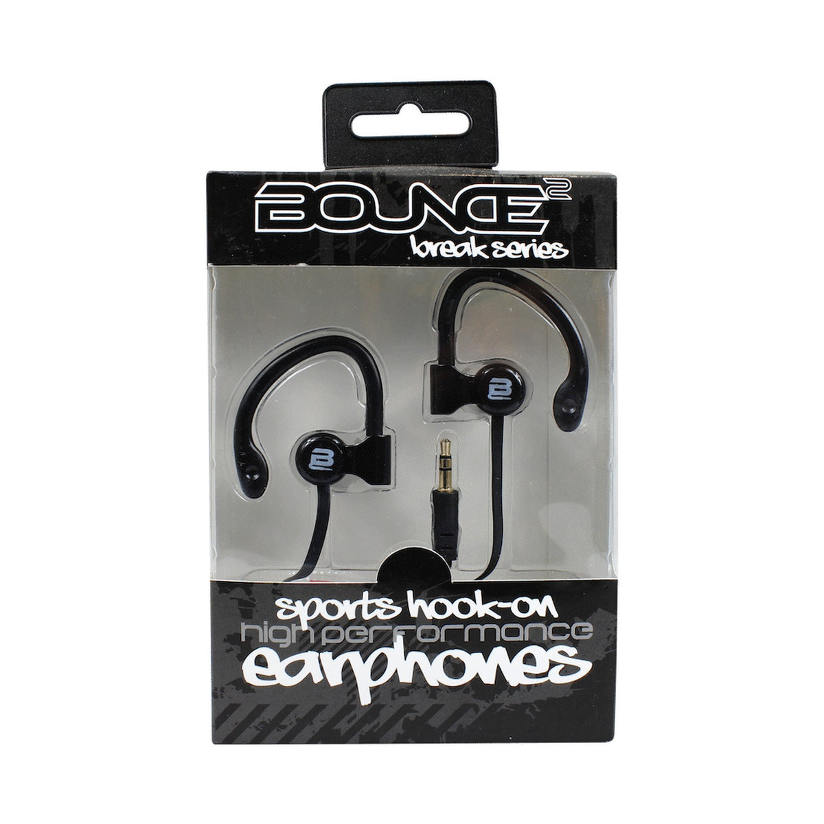 Bounce Break Series Hook-On Earphones - Black