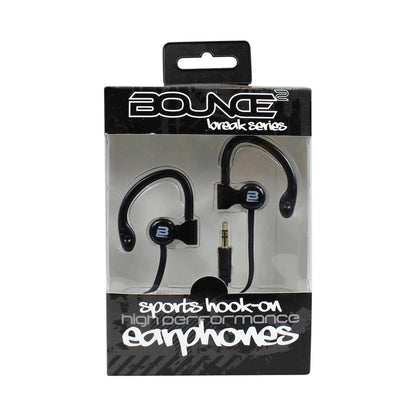 Bounce Break Series Hook-On Earphones - Black