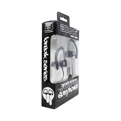 Bounce Break Series Hook-On Earphones - Black