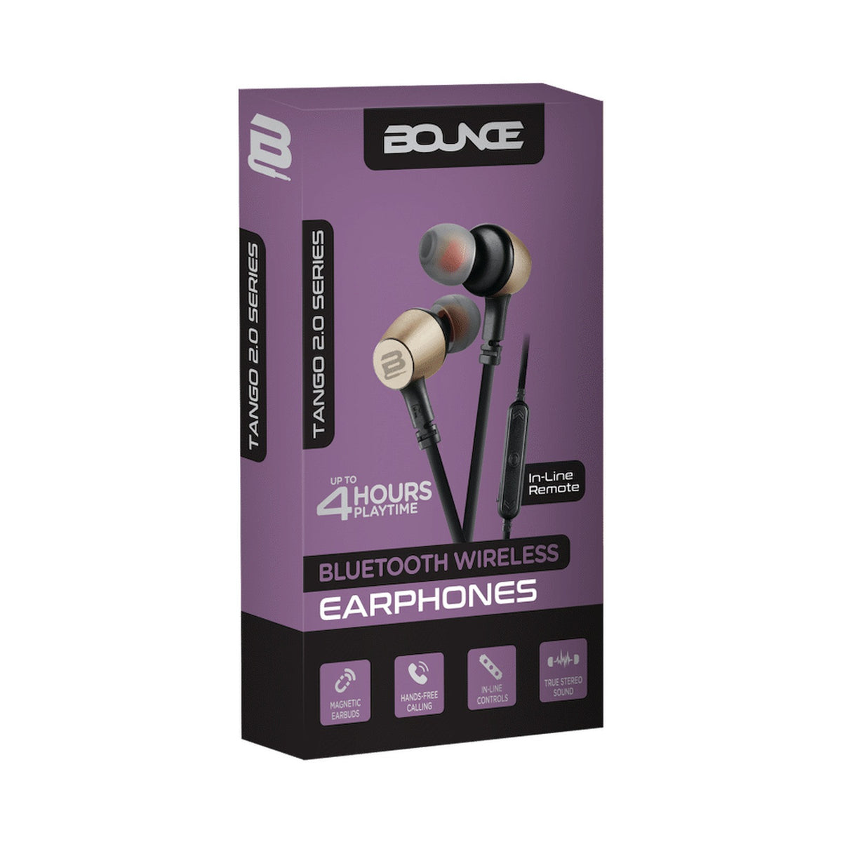 Bounce Tango 2.0 BT Earphone - Black/Gold