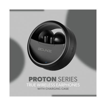 Bounce Proton Series True Wireless Earphones with Charging Case - Black