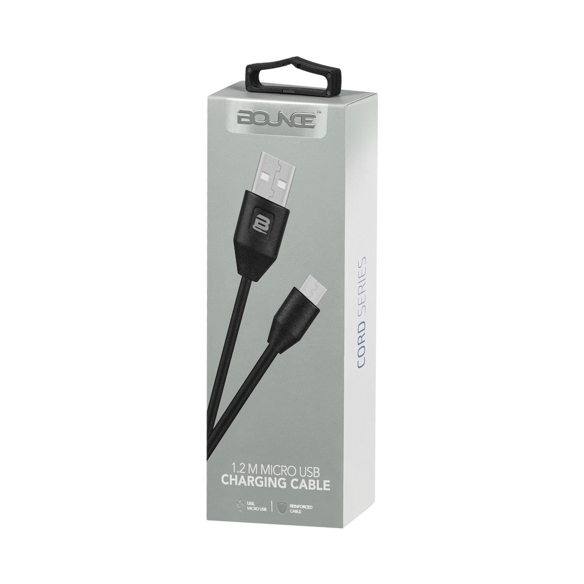 Bounce Cord Series 1.2m Micro USB Cable - Black