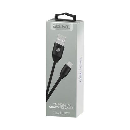 Bounce Cord Series 1.2m Micro USB Cable - Black