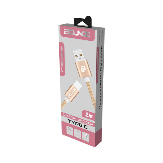 Bounce Cord Series USB Type-C Braided Cable 2m - Champagne Gold