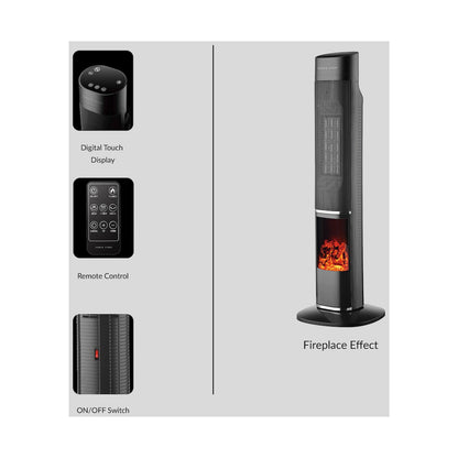 Boden Stark Fireplace Tower Heater