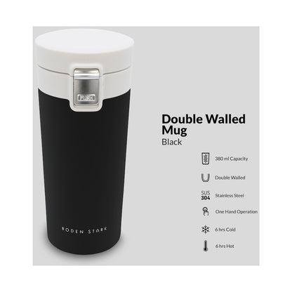 Boden Stark 380ml Travel Mug - Black