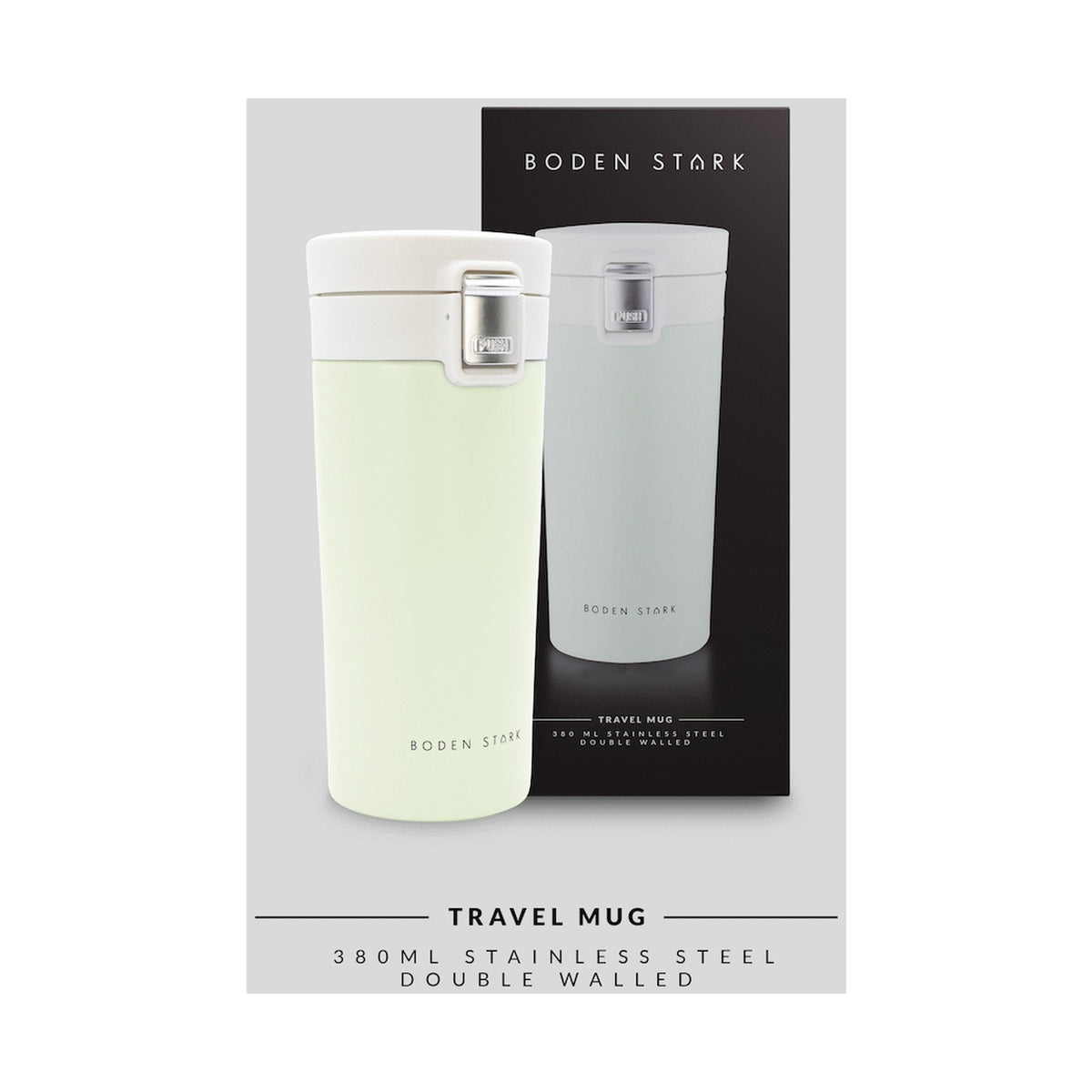 Boden Stark 380ml Travel Mug - Green