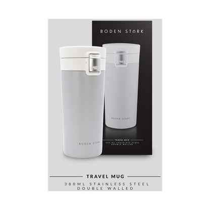 Boden Stark 380ml Travel Mug - Grey