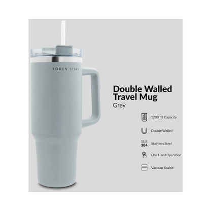Boden Stark 1200ml Travel Mug - Grey