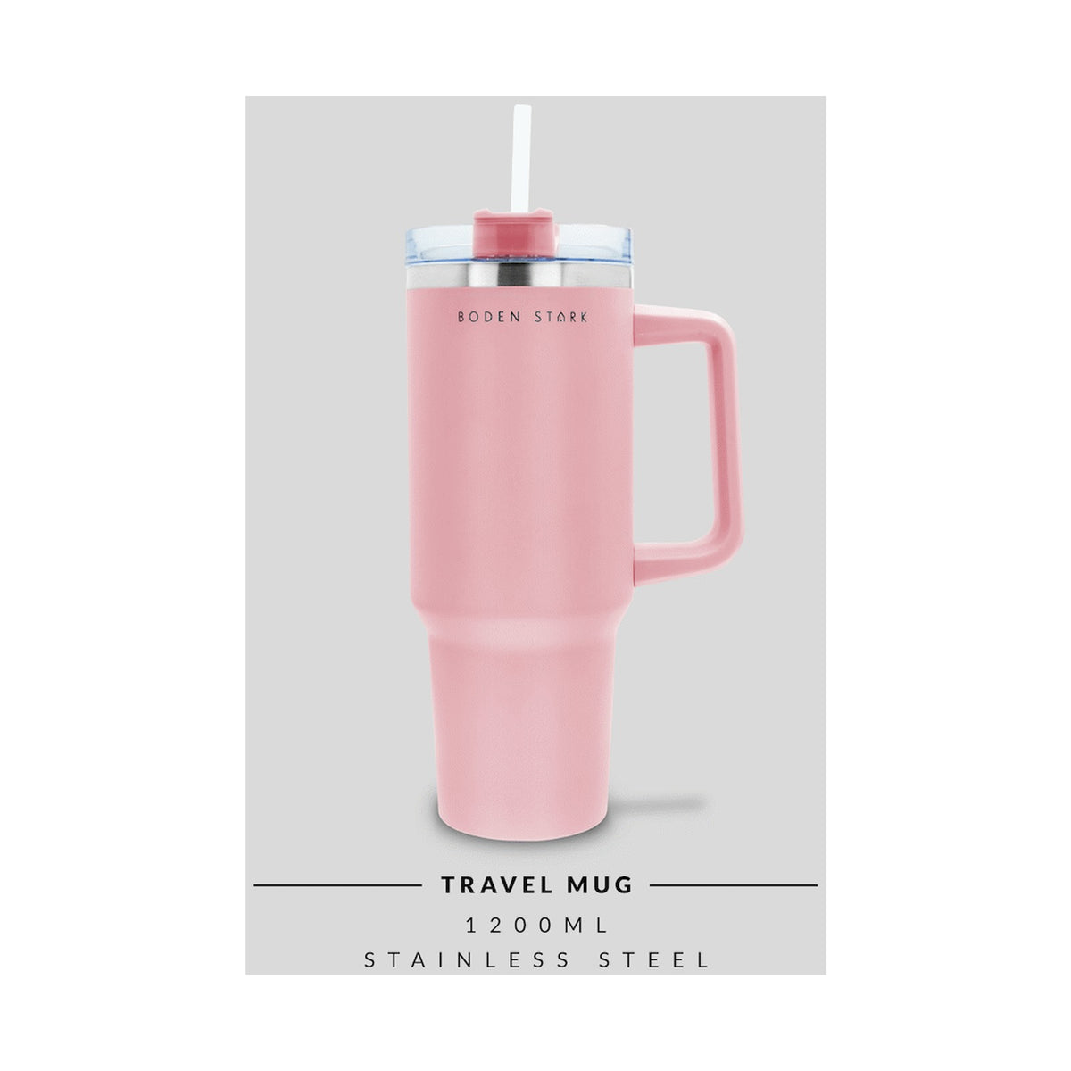 Boden Stark 1200ml Travel Mug - Pink