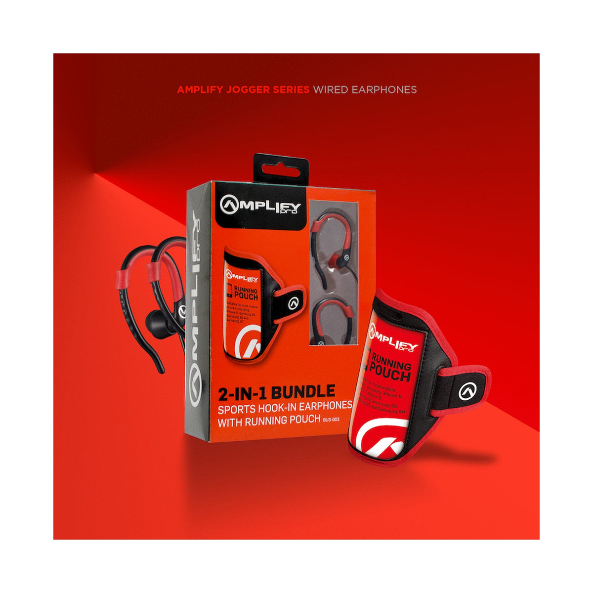 Amplify 2-IN-1 Bundle Jogger series earphones with pouch