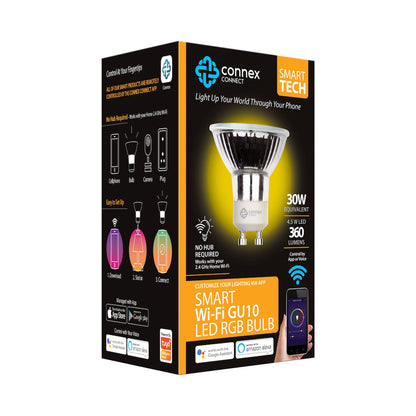 Smart Wi-Fi Bulb 4.5w LED RGB White GU10