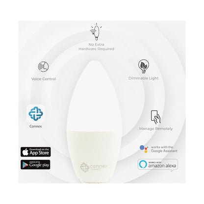 Smart WiFi Bulb 4.5W LED White Candle Bayonet