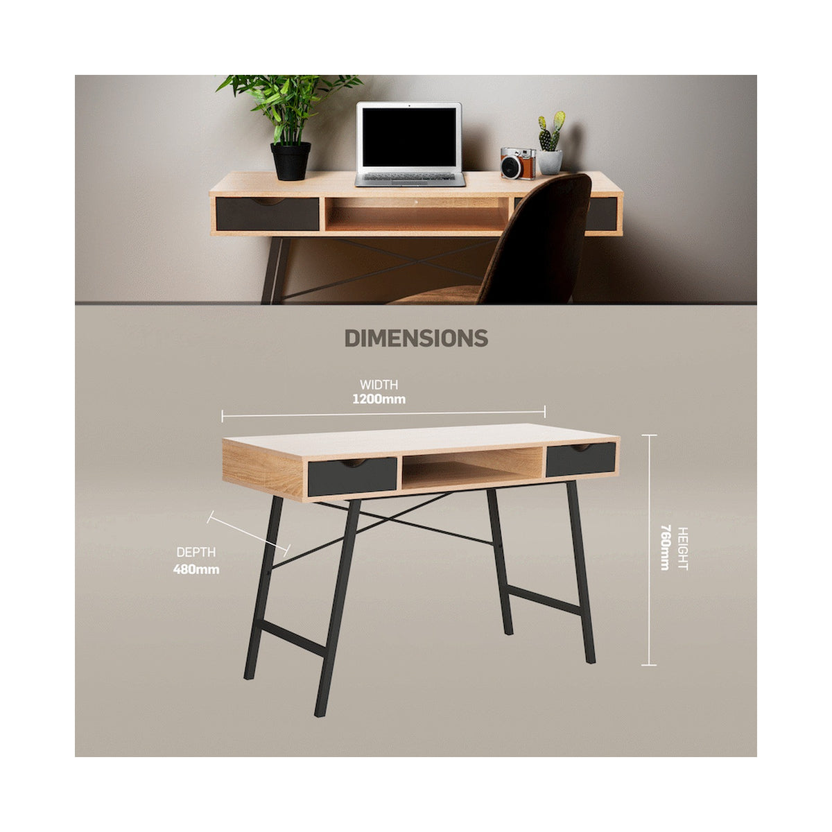 Everfurn Rain Desk