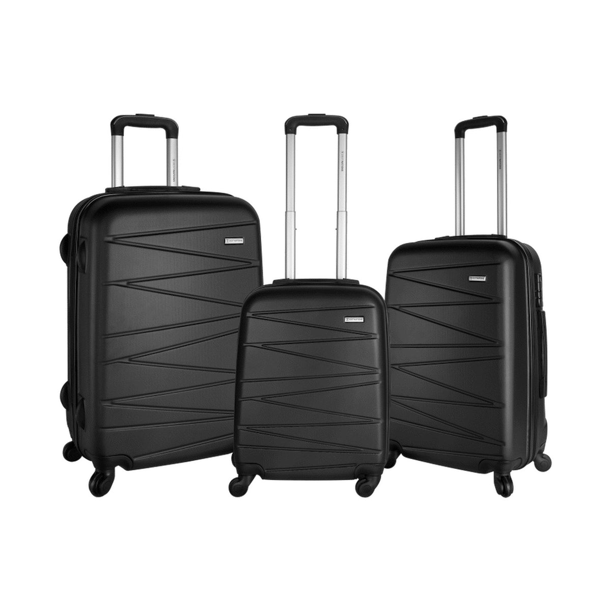 Destinations Capri series 3 Piece Trolley Luggage Set - dark grey
