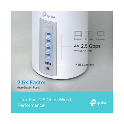 TP-Link Deco BE65 (2-Pack) BE9300 Whole Home Mesh Wi-Fi 7 System