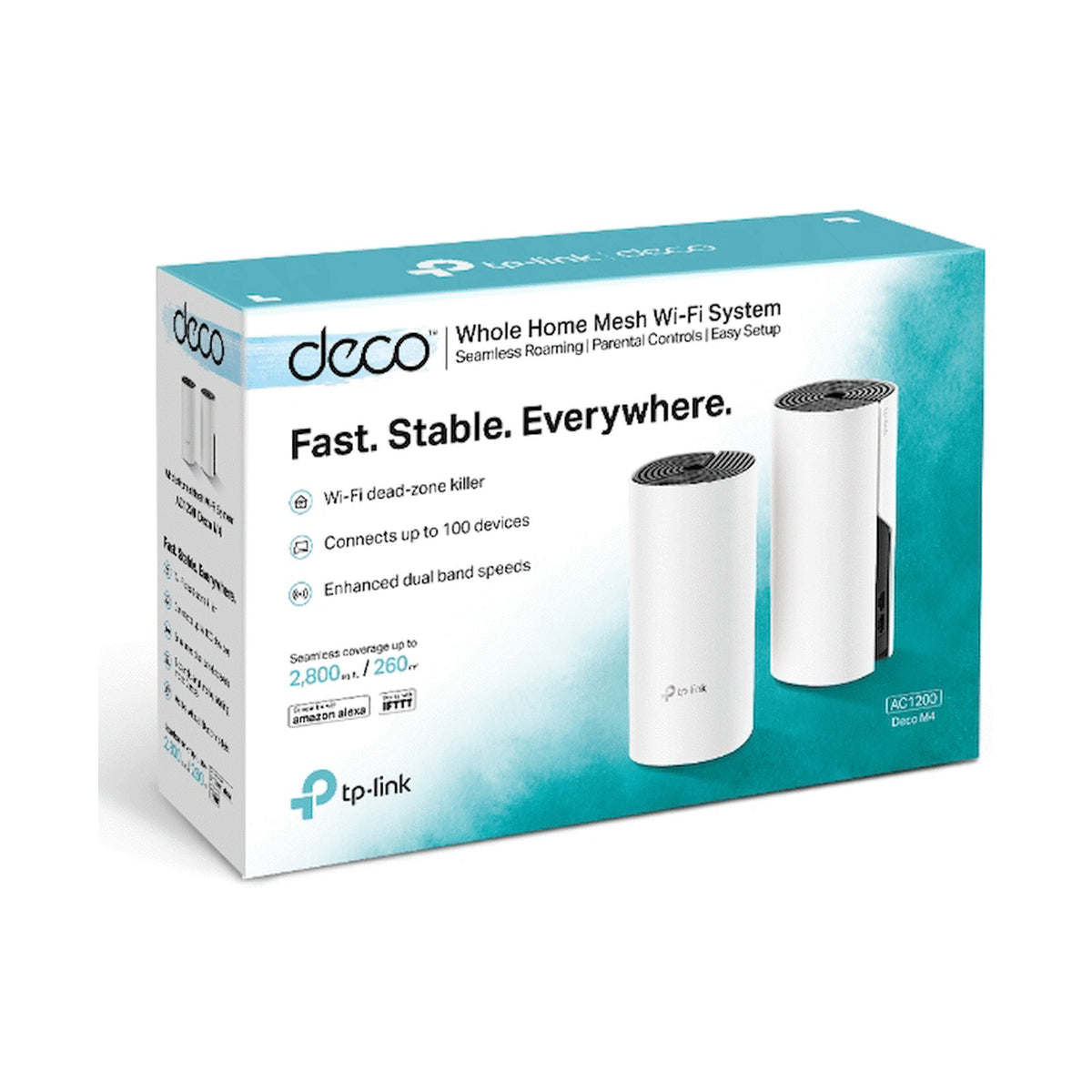 TP-Link Deco M4 (2-Pack) AC1200 Whole-Home Mesh Wi-Fi System