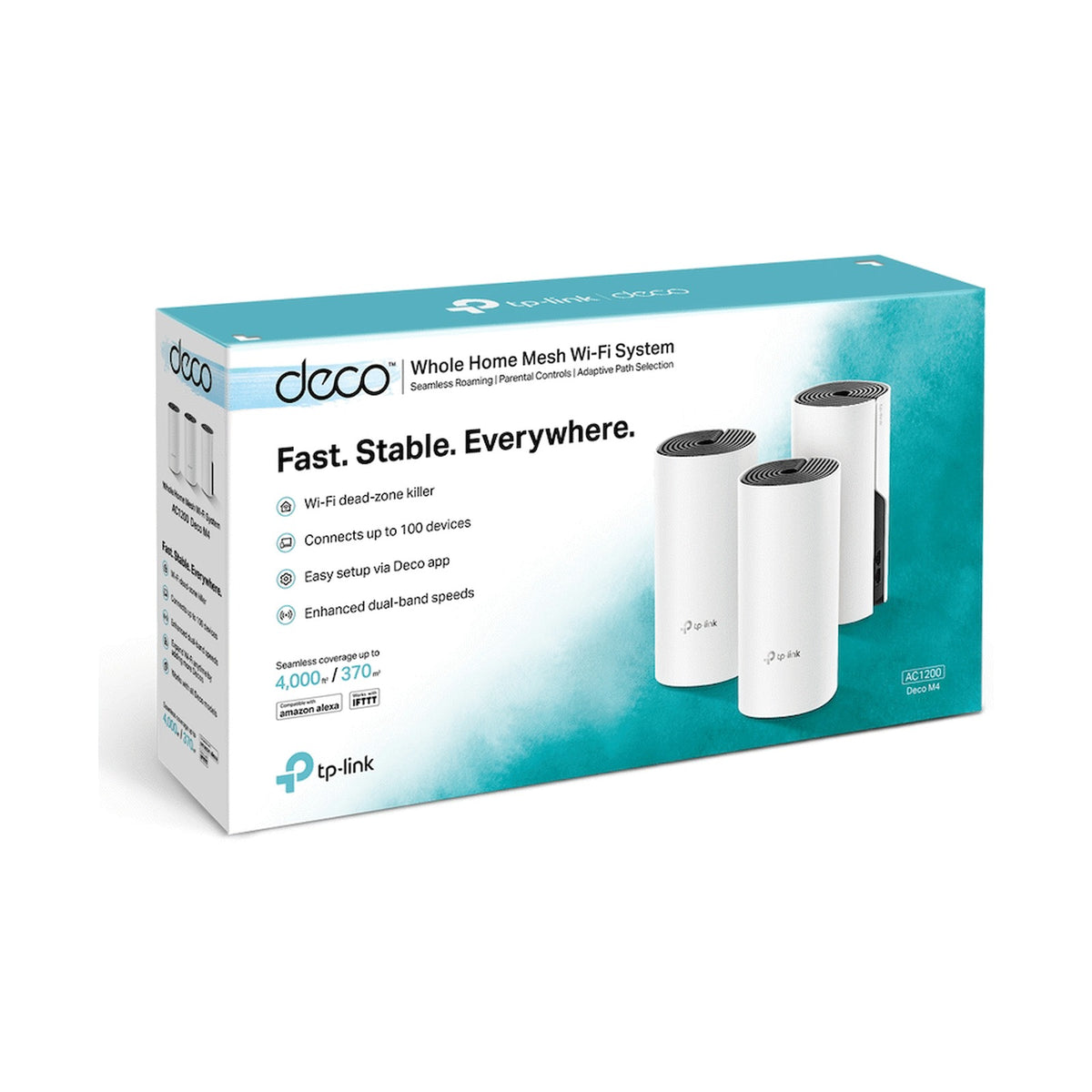 TP-Link Deco M4 (3-Pack) AC1200 Whole-Home Mesh Wi-Fi System