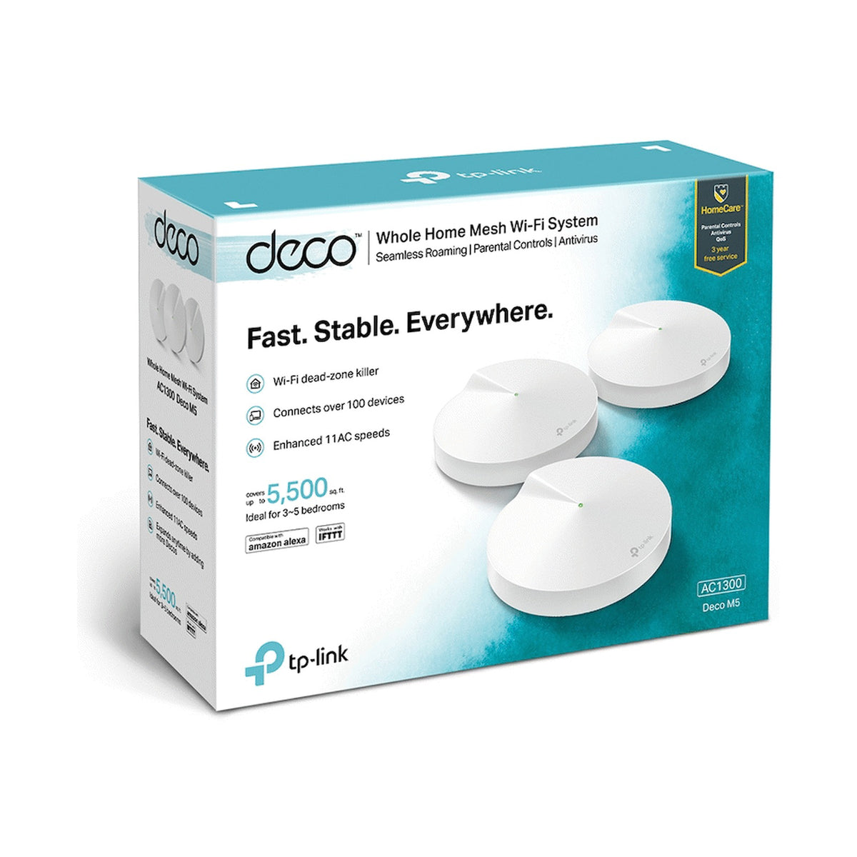 TP-Link Deco M5 (1-Pack) AC1300 Whole Home Mesh Wi-Fi System