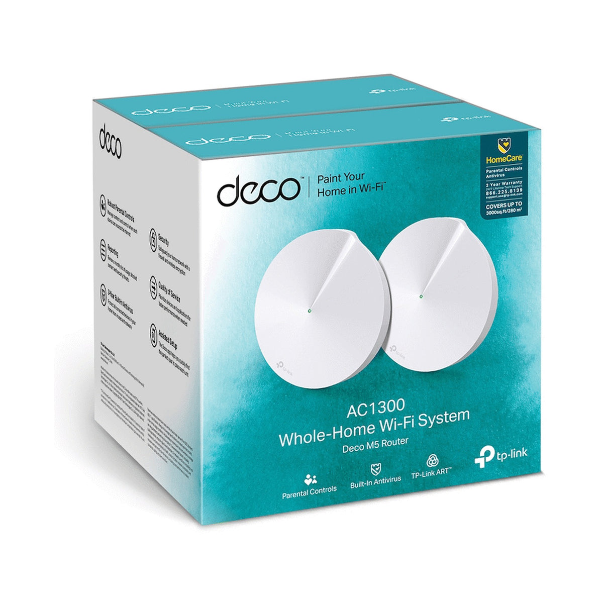 TP-Link Deco M5 (2-Pack) AC1300 Whole-Home Mesh Wi-Fi System